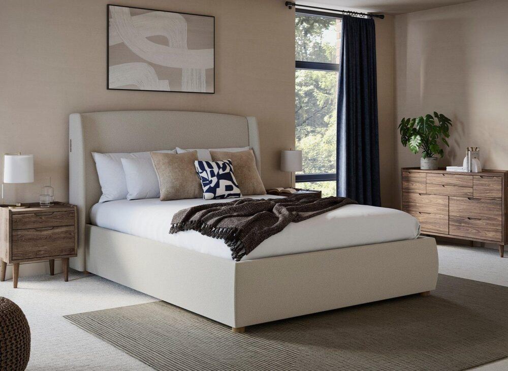 TEMPUR® Linford Upholstered Electric Ottoman Bed Frame
